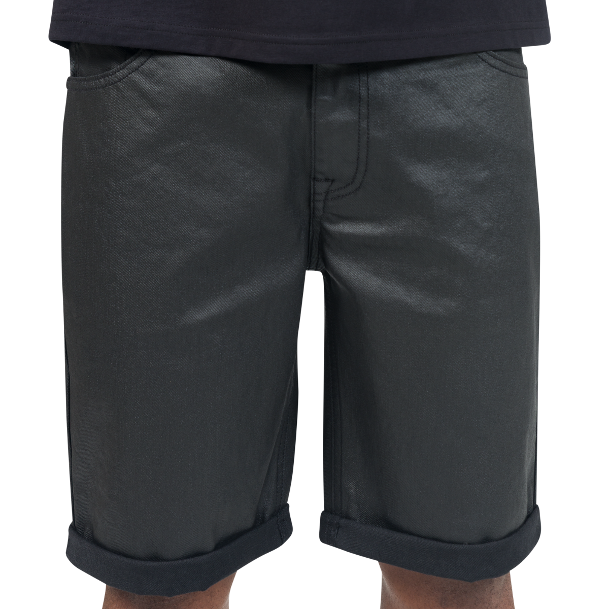 WAX DENIM SHORTS - Rossimoda Official