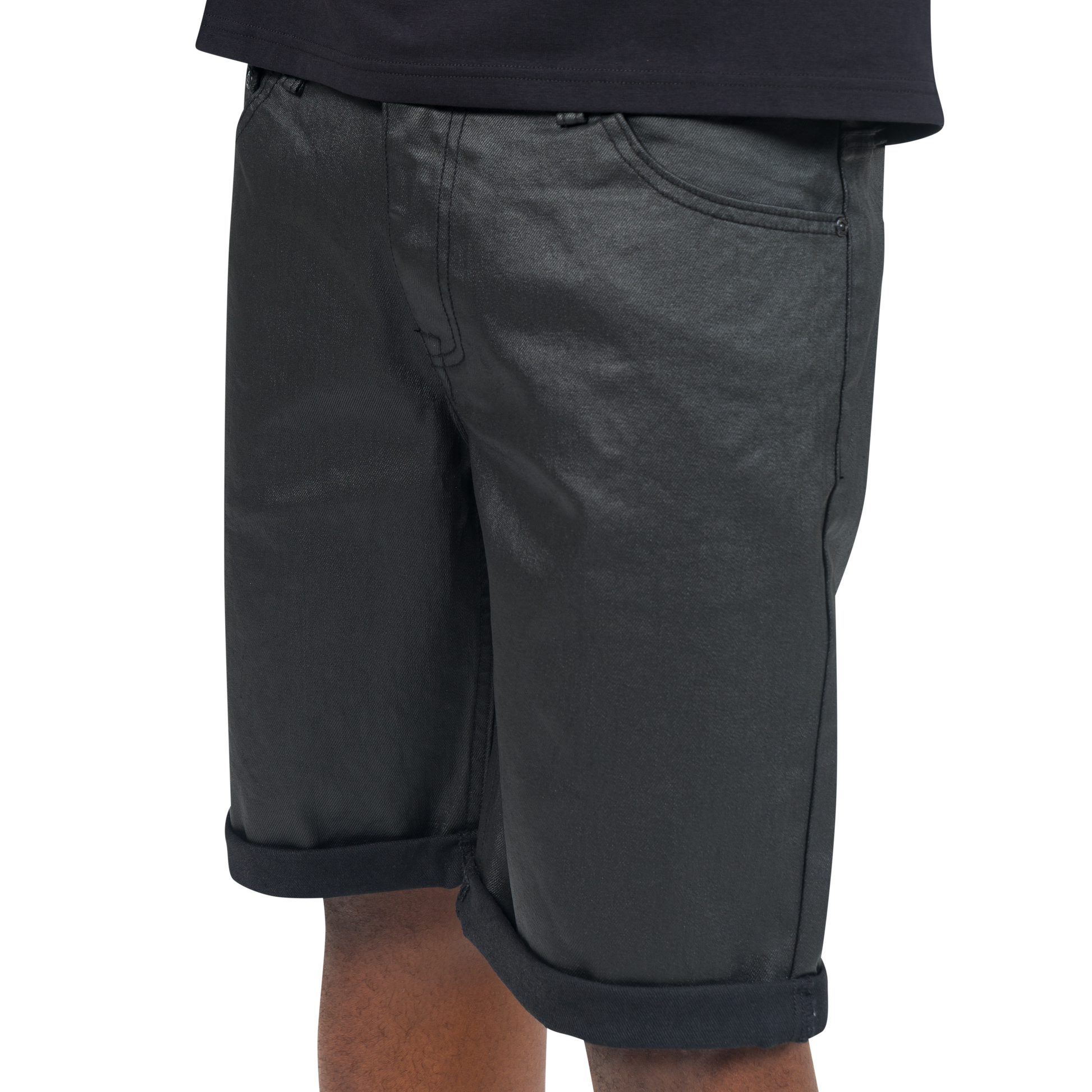 WAX DENIM SHORTS - Rossimoda Official