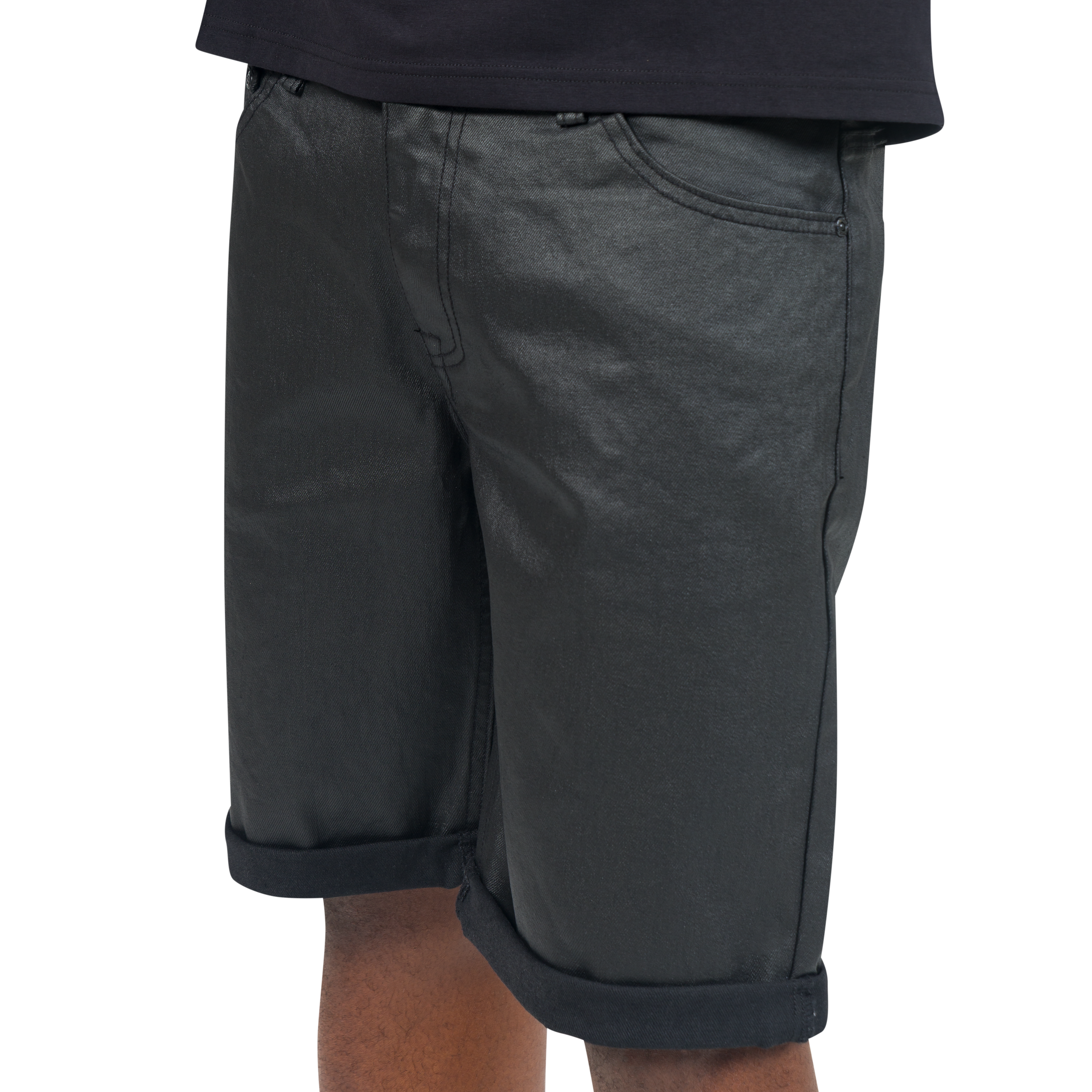 WAX DENIM SHORTS - Rossimoda Official