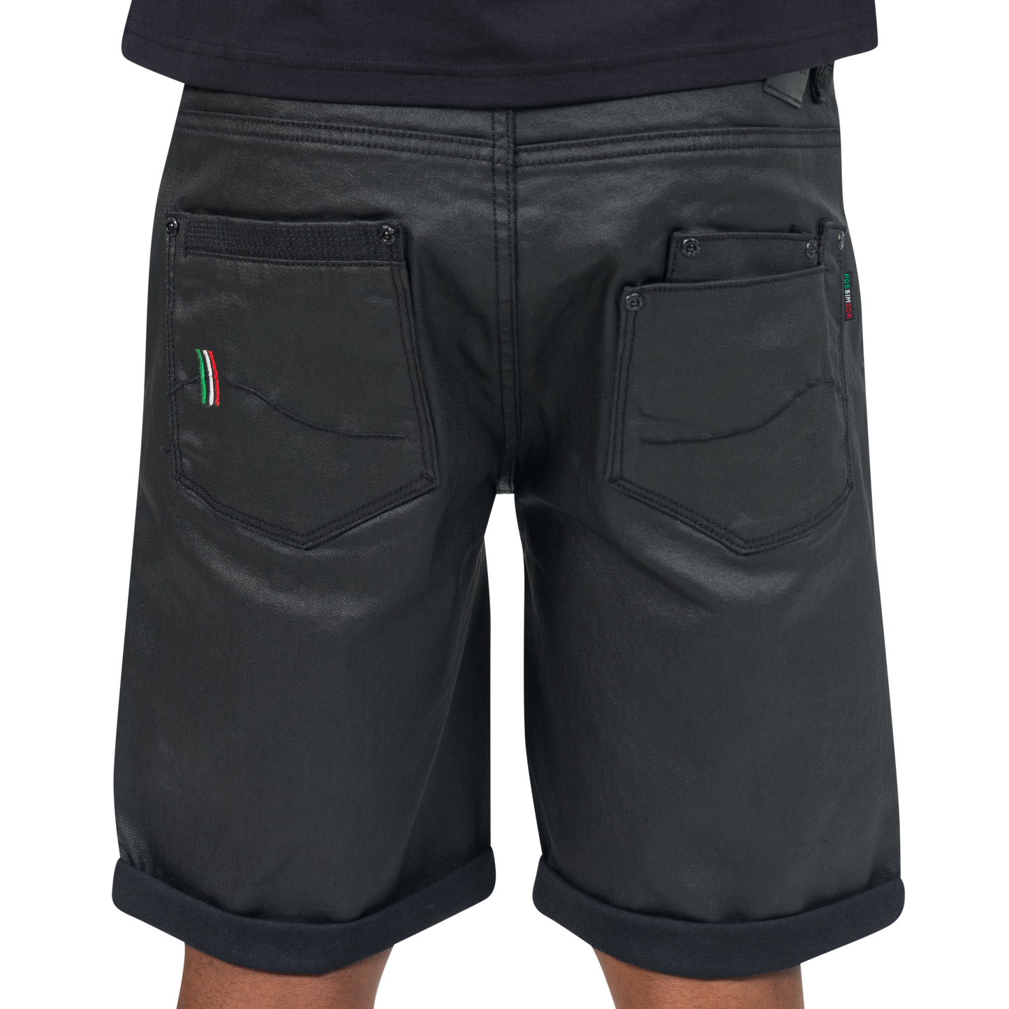 WAX DENIM SHORTS - Rossimoda Official