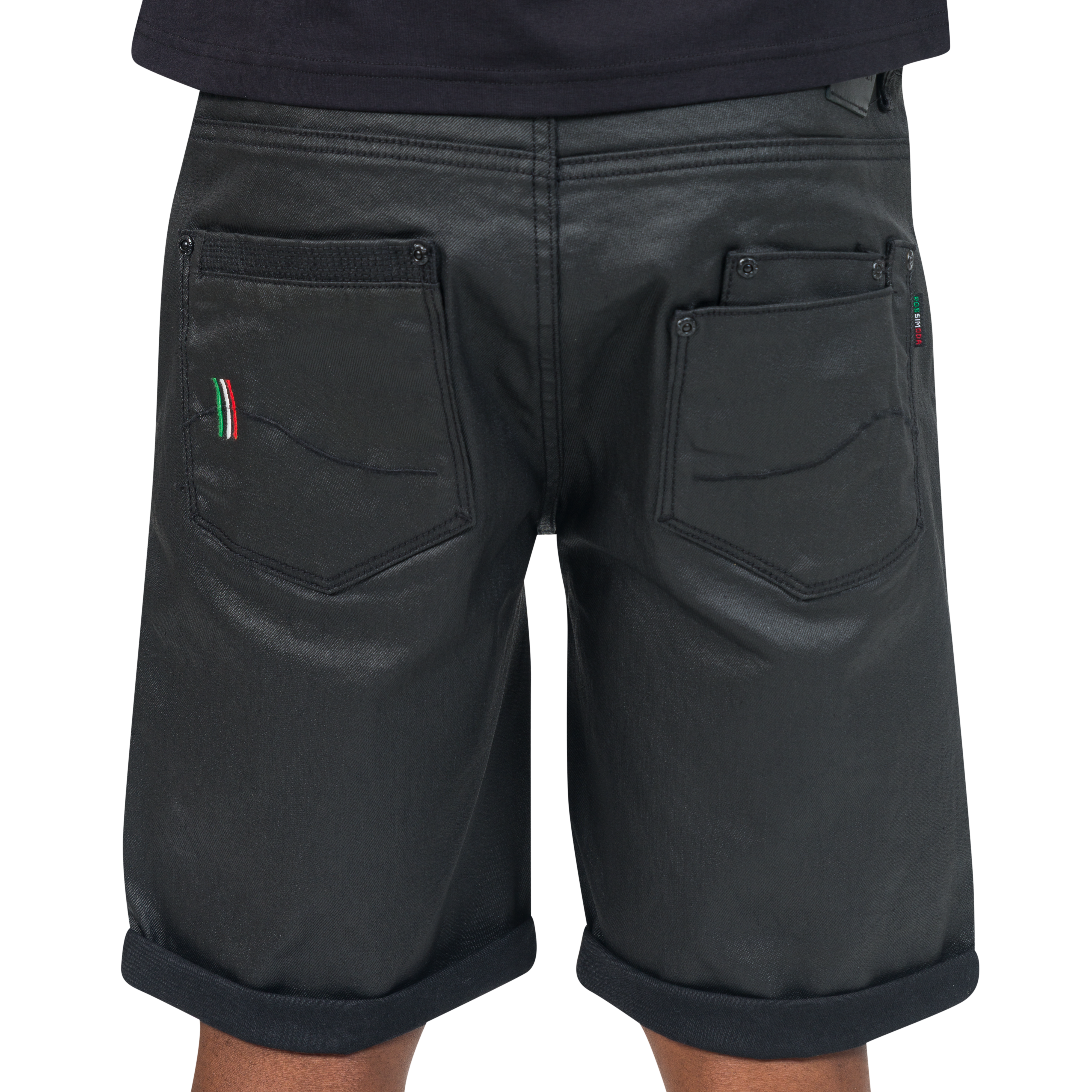WAX DENIM SHORTS - Rossimoda Official