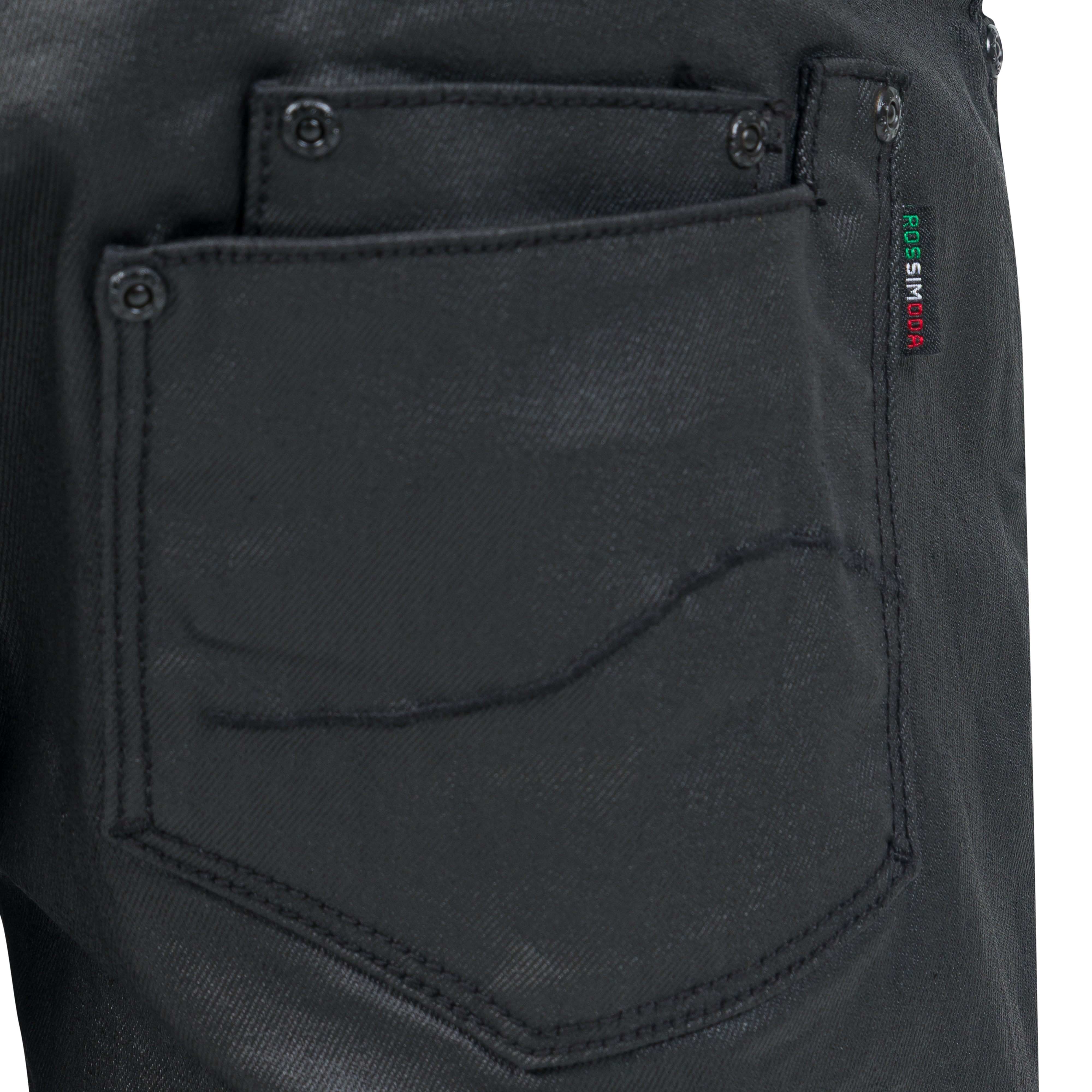 WAX DENIM SHORTS - Rossimoda Official