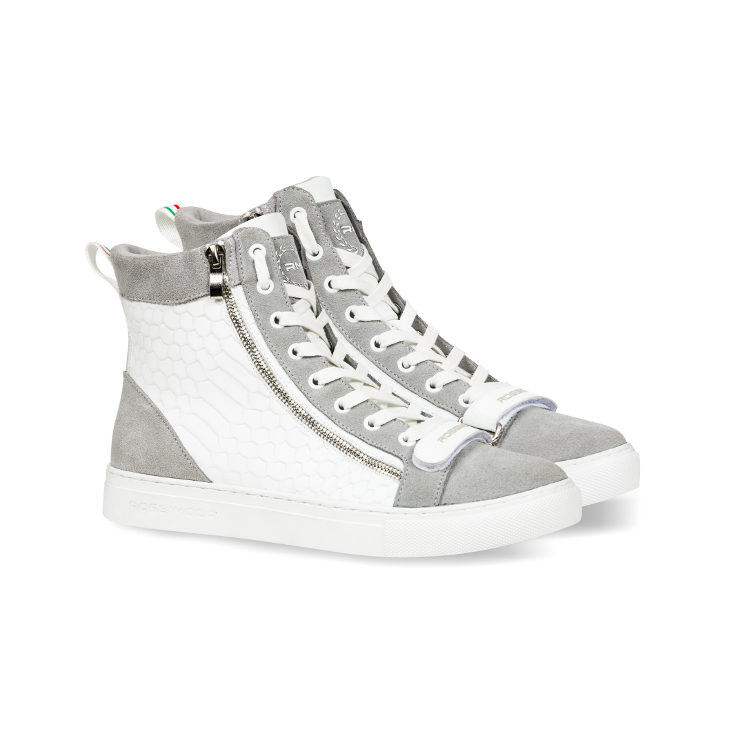 ALTA HIGH WHITE & GREY SNEAKER