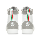 ALTA HIGH WHITE & GREY SNEAKER - Rossimoda Official