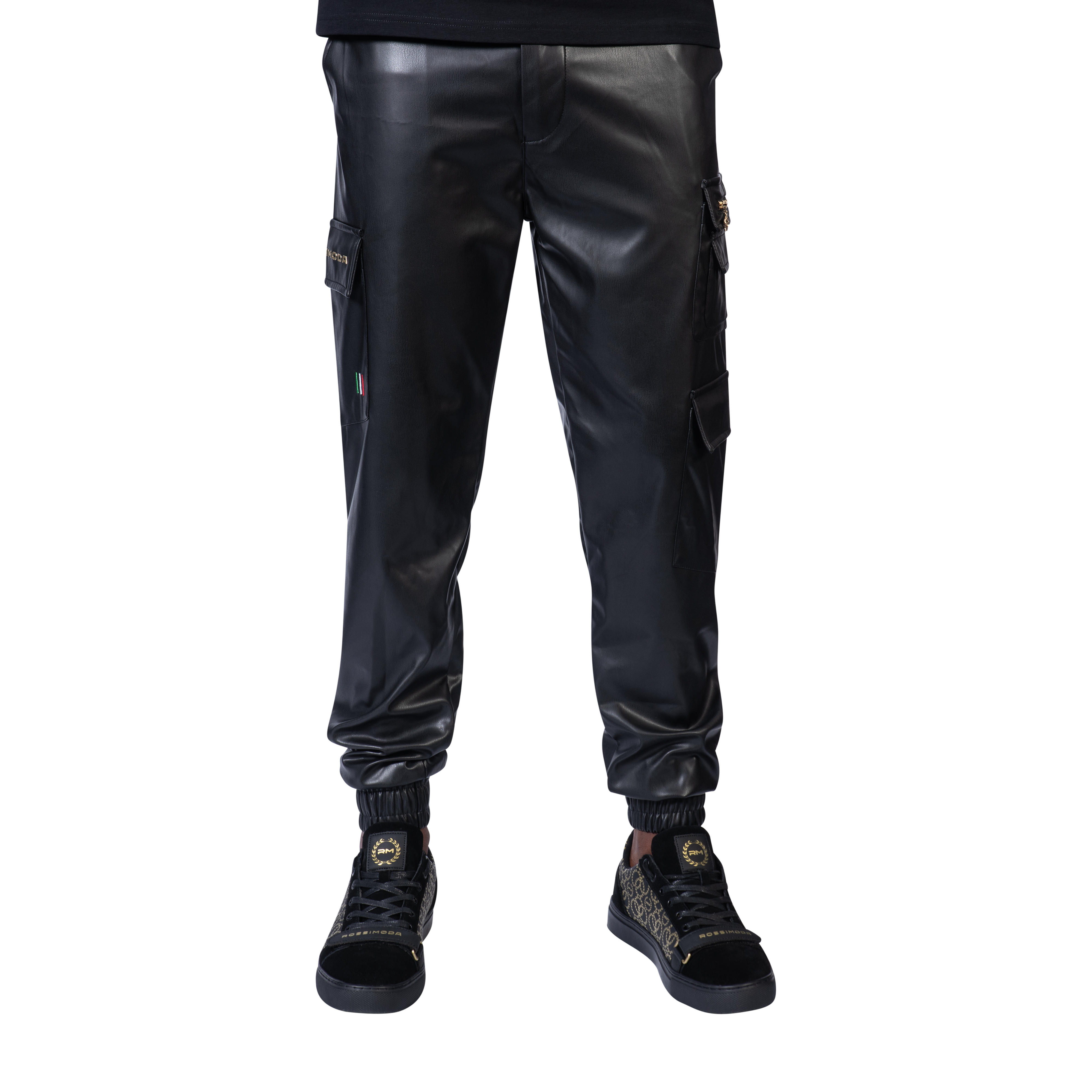 CALEB LEATHER CARGO PANTS