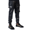 CALEB LEATHER CARGO PANTS - Rossimoda Official