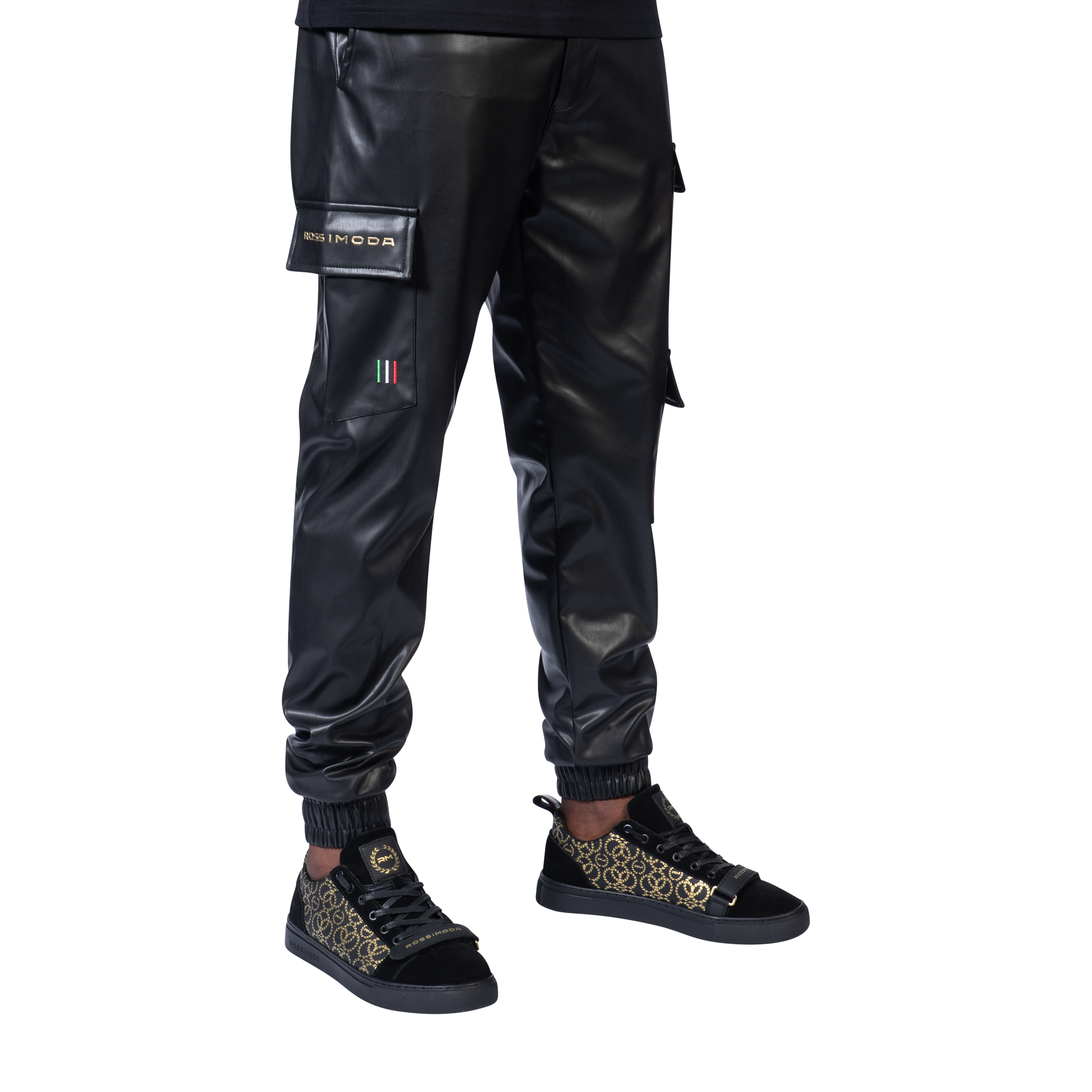 CALEB LEATHER CARGO PANTS