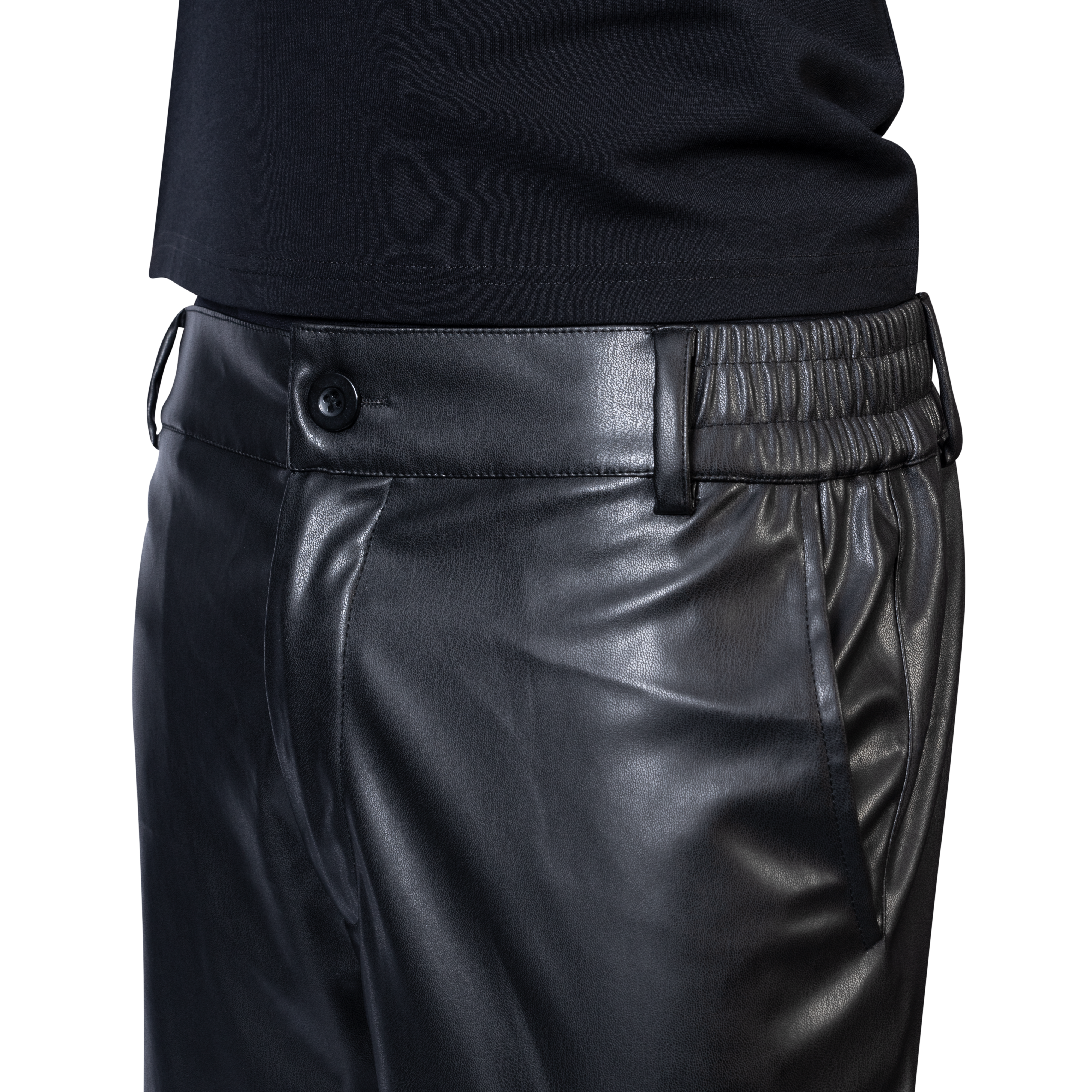 CALEB LEATHER CARGO PANTS - Rossimoda Official