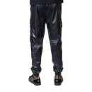 CALEB LEATHER CARGO PANTS - Rossimoda Official