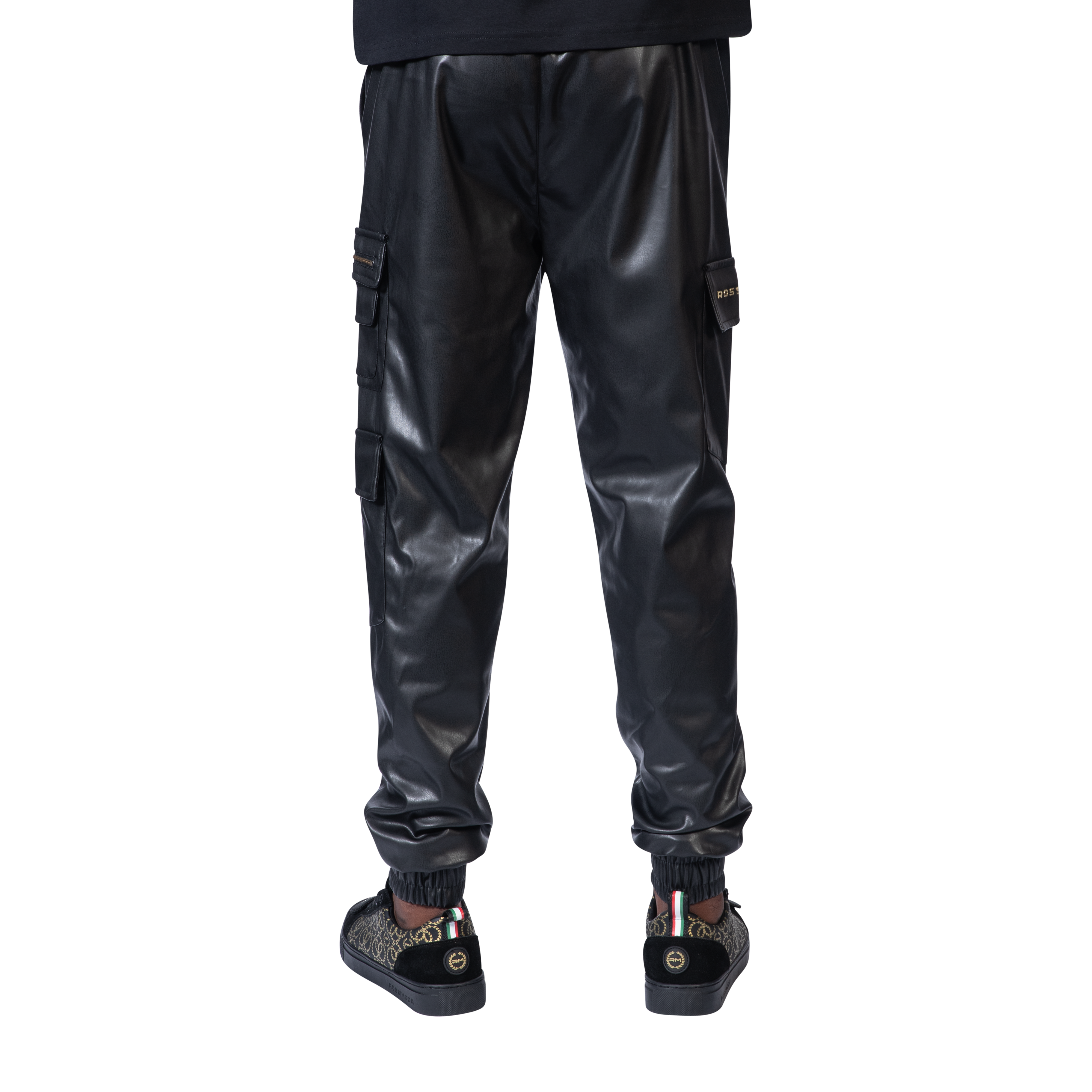 CALEB LEATHER CARGO PANTS - Rossimoda Official
