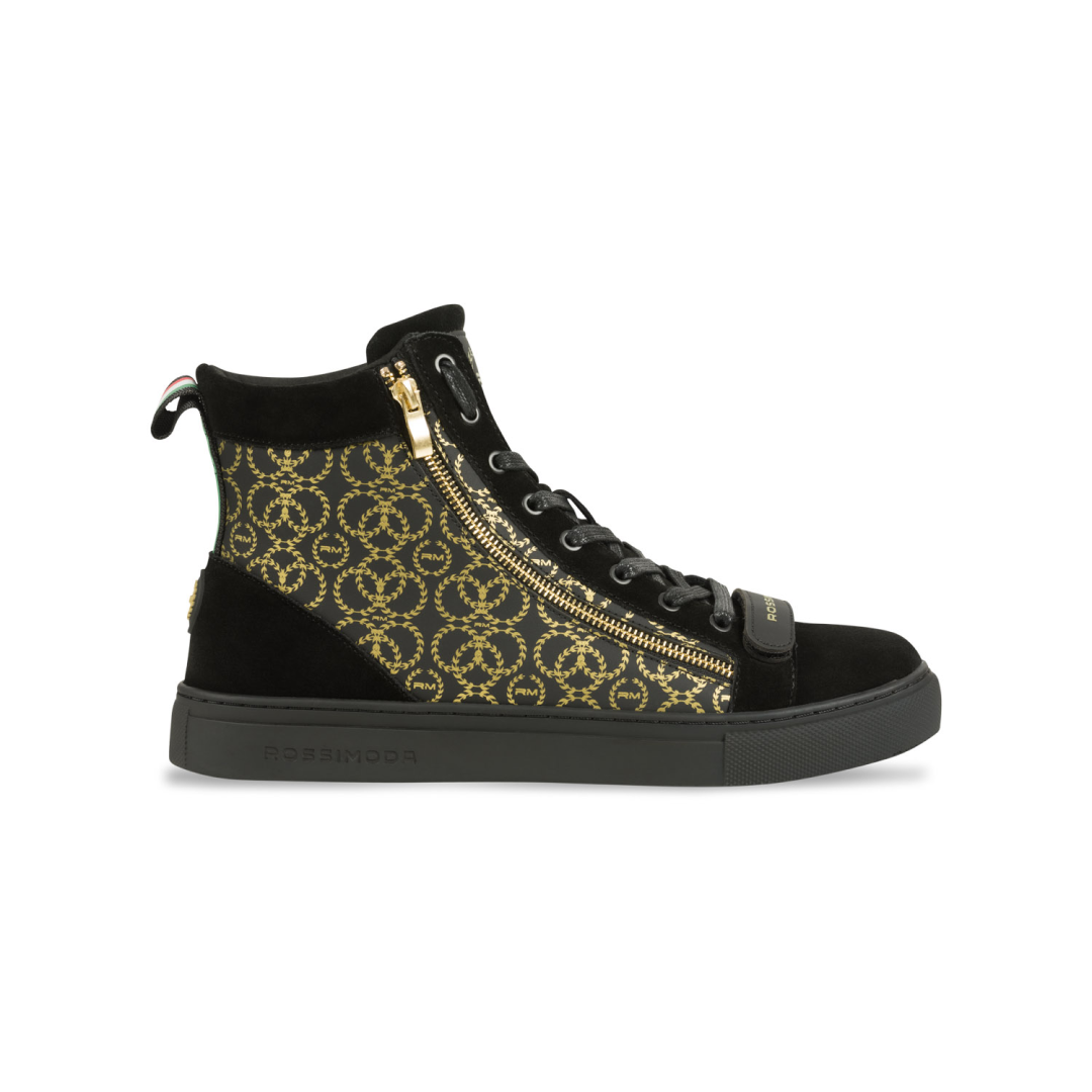 ALTA HIGH BLACK & GOLD SNEAKER