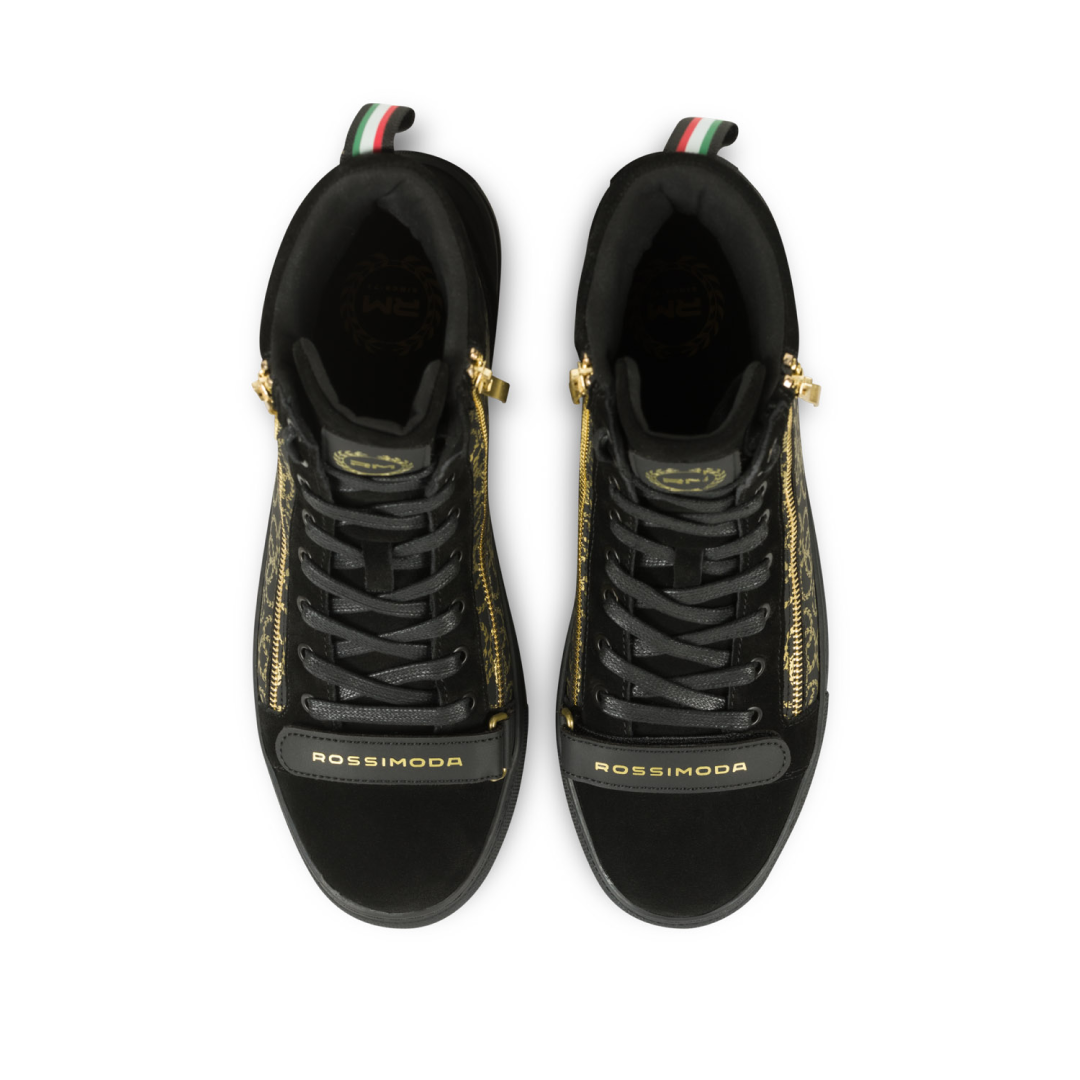 ALTA HIGH BLACK & GOLD SNEAKER